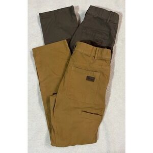 Lot Of 2 Pair Marsh‎ Wear Men 28 Canvas Carpenter Brush Pants Straight Leg READ